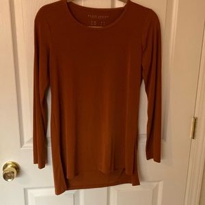 Susan Graver size XXS auburn long sleeved shirt